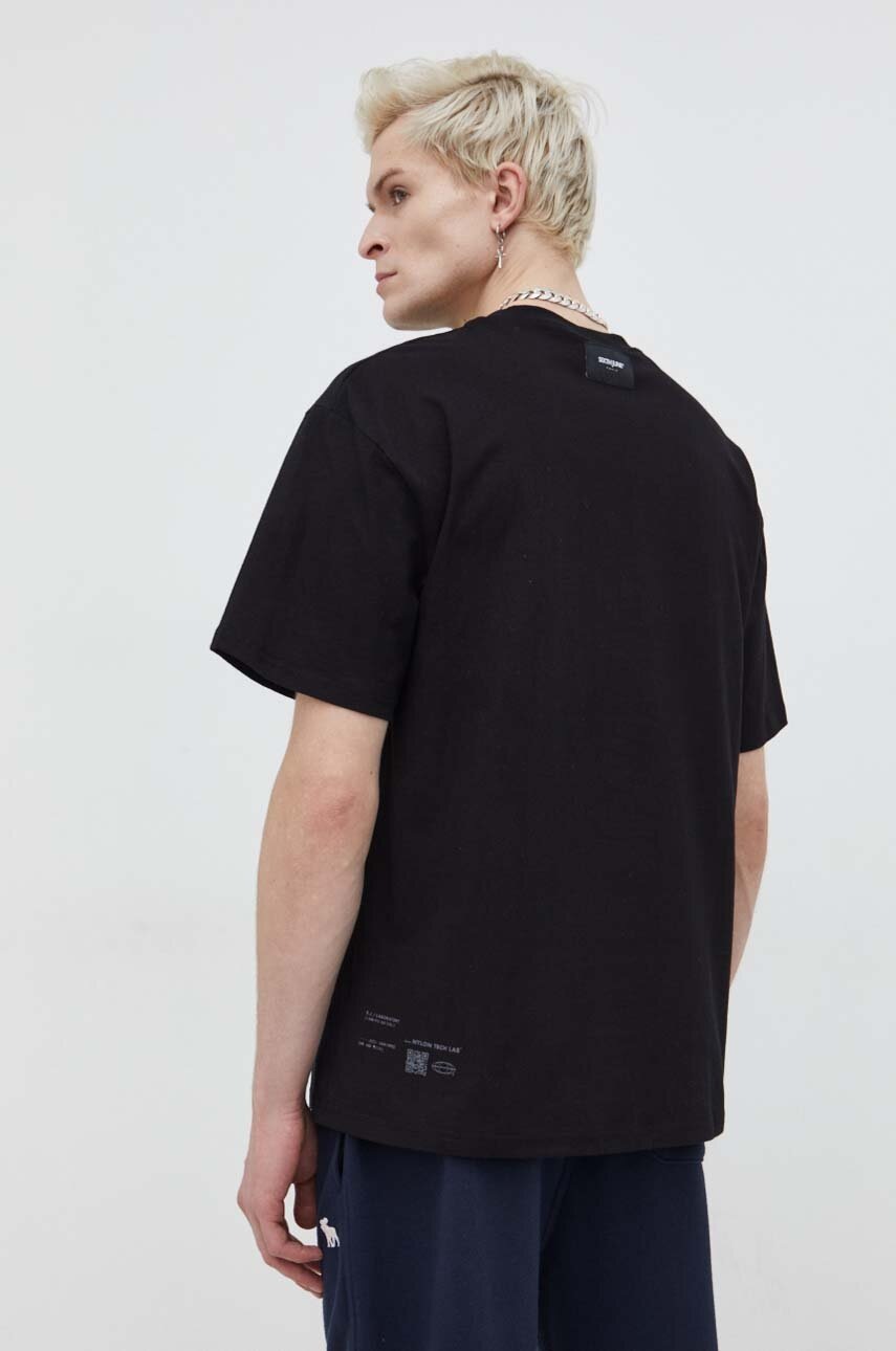 Βαμβακερό μπλουζάκι Sixth June ανδρικά, χρώμα: μαύρο φωτογραφία