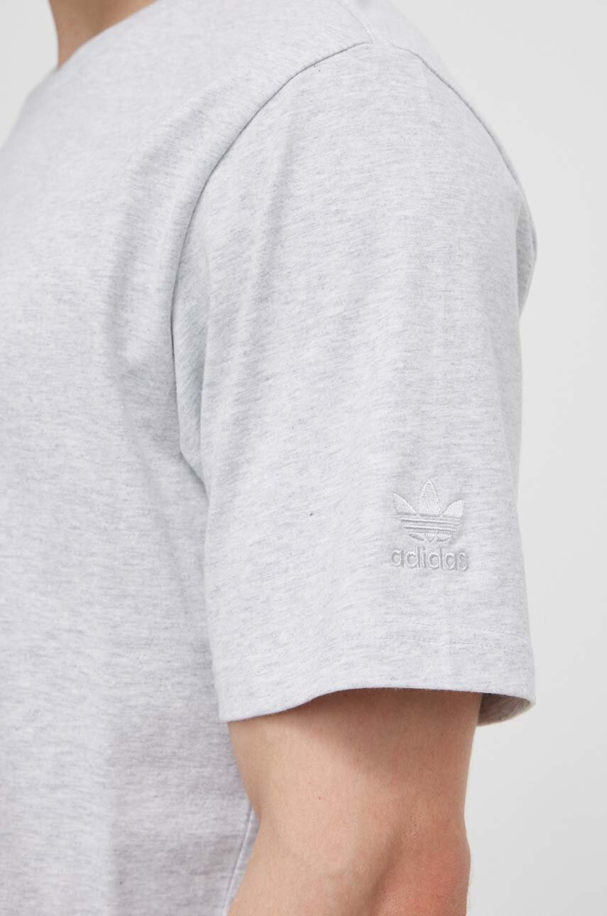 Βαμβακερό μπλουζάκι adidas Originals ανδρικό, χρώμα: γκρι, IS2912 φωτογραφία