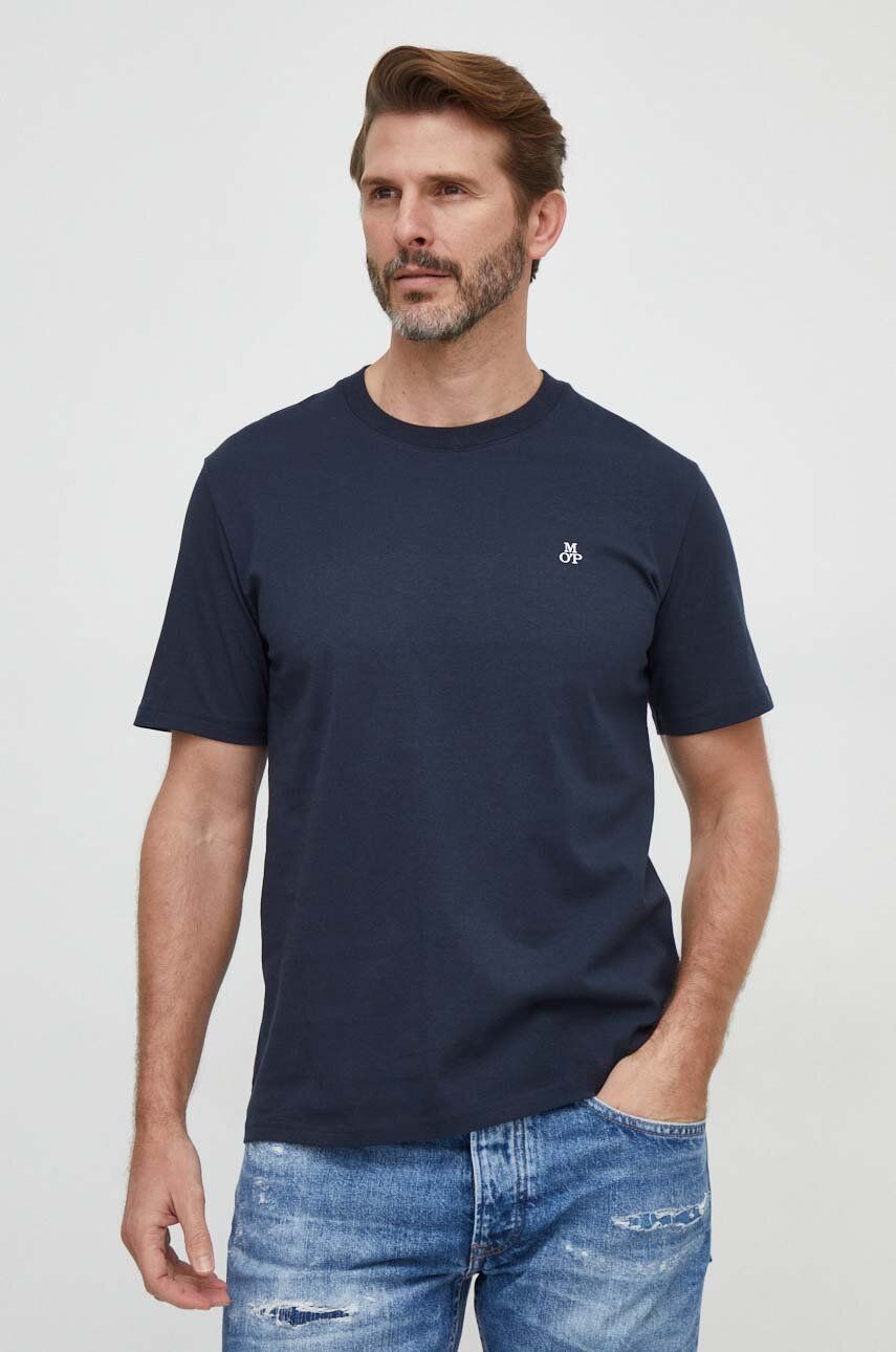 Bavlněné tričko Marc O'Polo 2-pack tmavomodrá barva