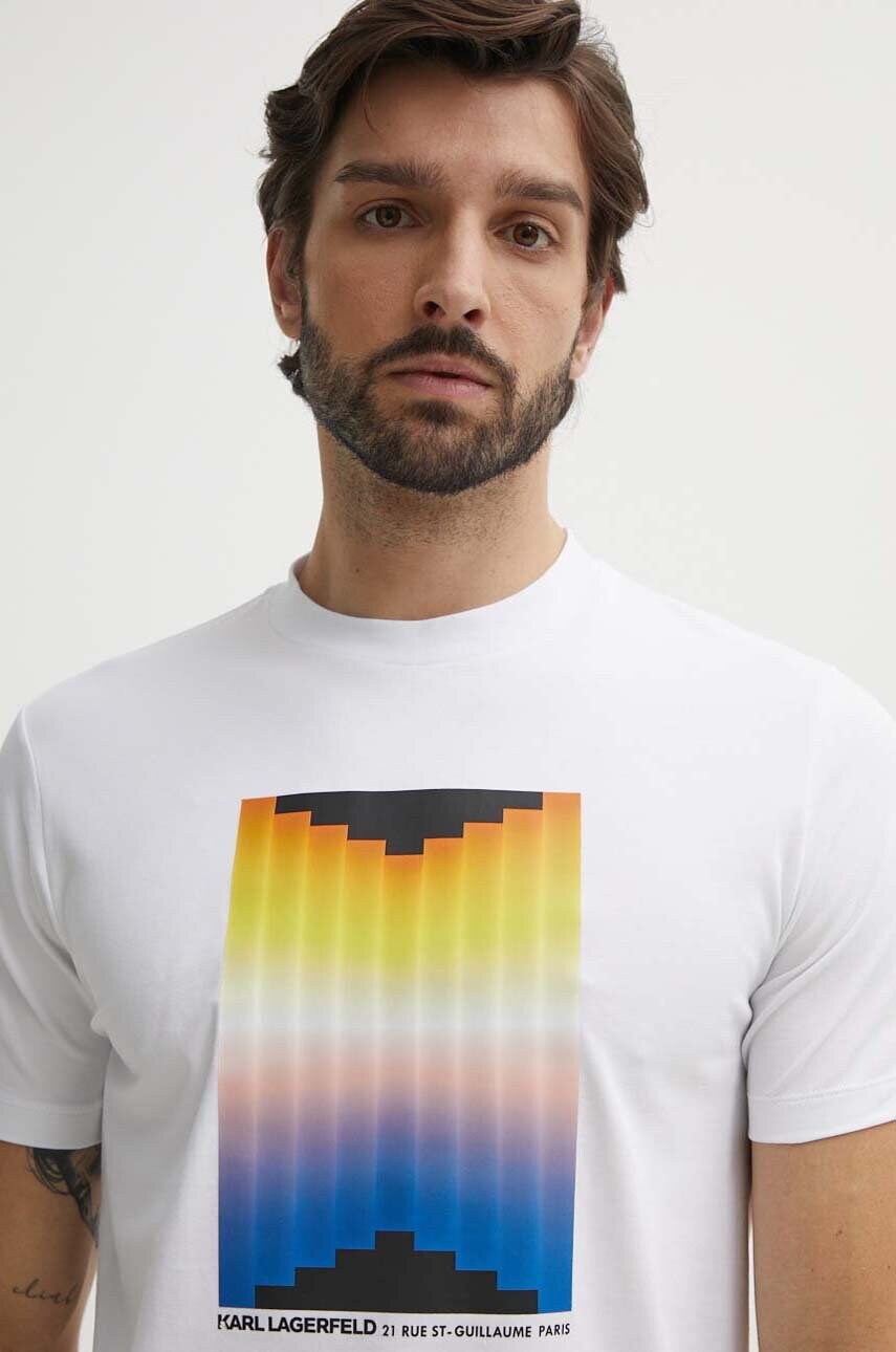 Karl Lagerfeld tricou barbati, culoarea negru, cu imprimeu, 542221.755036