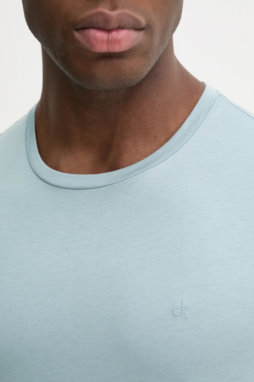 Βαμβακερό μπλουζάκι Calvin Klein ανδρικά, χρώμα: μπλε φωτογραφία