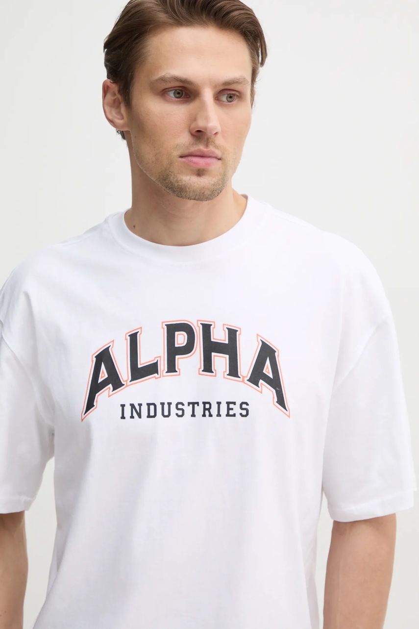 Βαμβακερό μπλουζάκι Alpha Industries College φωτογραφία