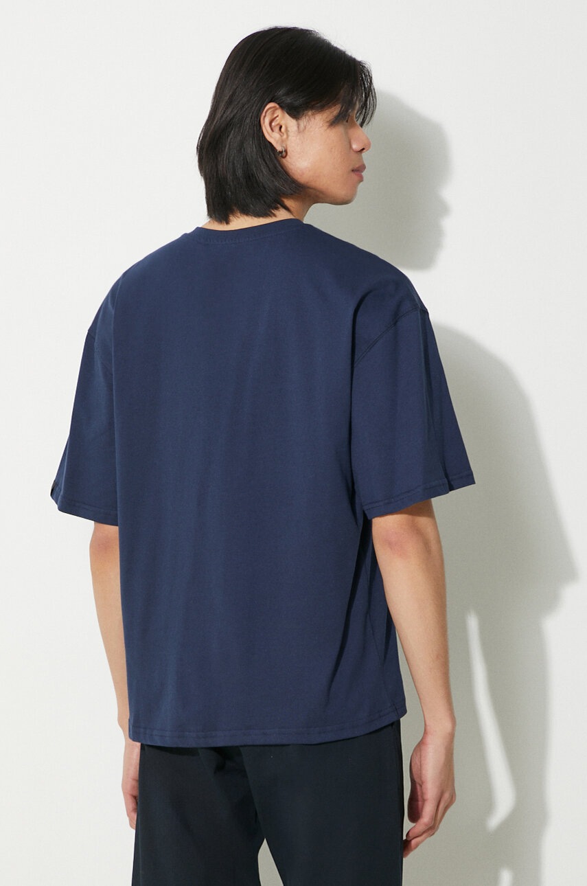 Βαμβακερό μπλουζάκι Alpha Industries College ανδρικό, χρώμα: ναυτικό μπλε, 146501 φωτογραφία