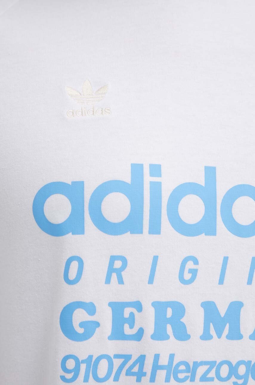 Βαμβακερό μπλουζάκι adidas Originals ανδρικό, χρώμα: μπεζ, IR9634 φωτογραφία