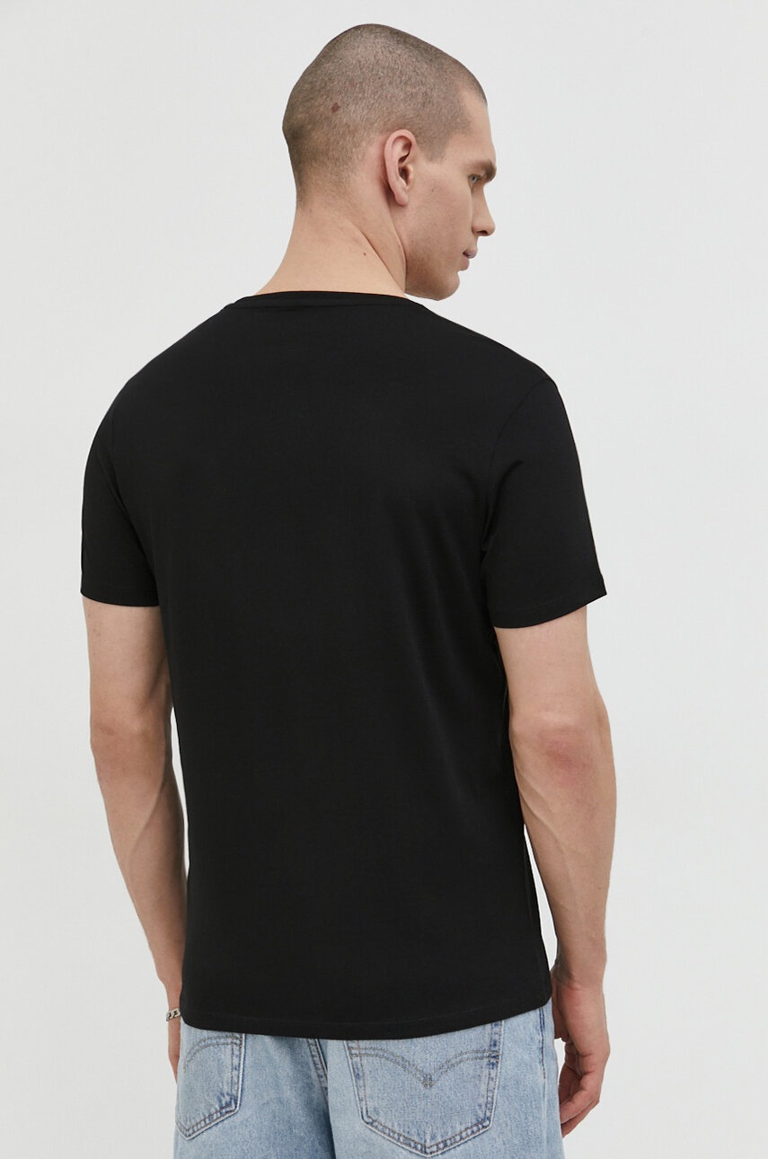 Βαμβακερό μπλουζάκι Diesel 3-pack ανδρικά, χρώμα: μαύρο φωτογραφία