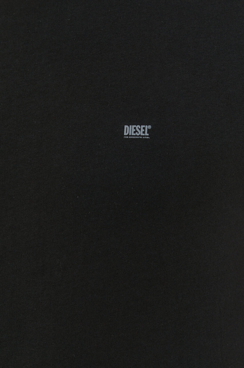 Βαμβακερό μπλουζάκι Diesel 3-pack ανδρικά, χρώμα: μαύρο φωτογραφία