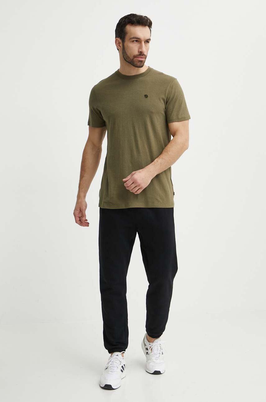 Μπλουζάκι Fjallraven Hemp Blend χρώμα: πράσινο, F12600215 φωτογραφία