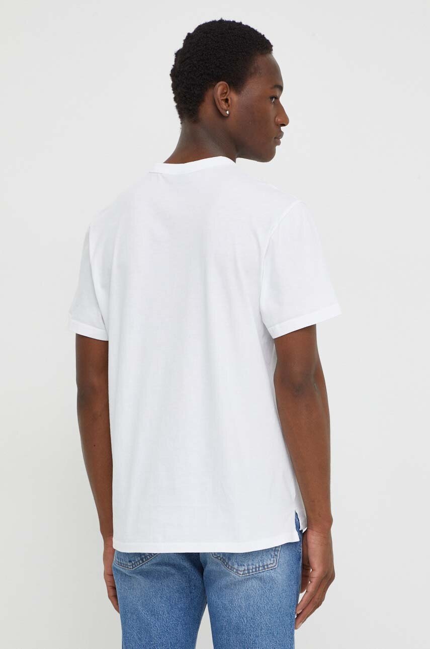 Βαμβακερό μπλουζάκι G-Star ανδρικά, χρώμα: άσπρο φωτογραφία