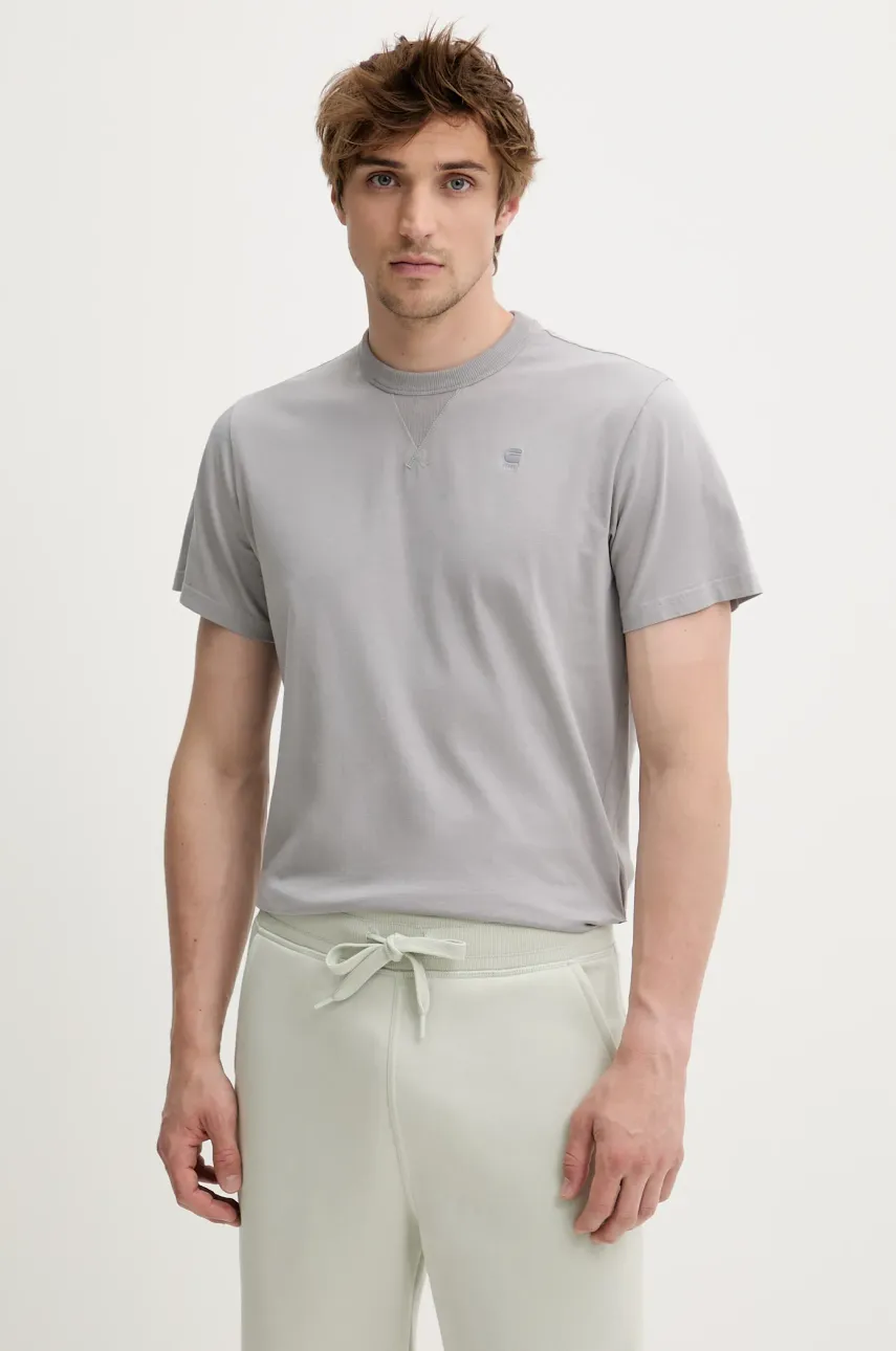 Levně Bavlněné tričko G-Star Raw pánské, modrá barva, D24449-336