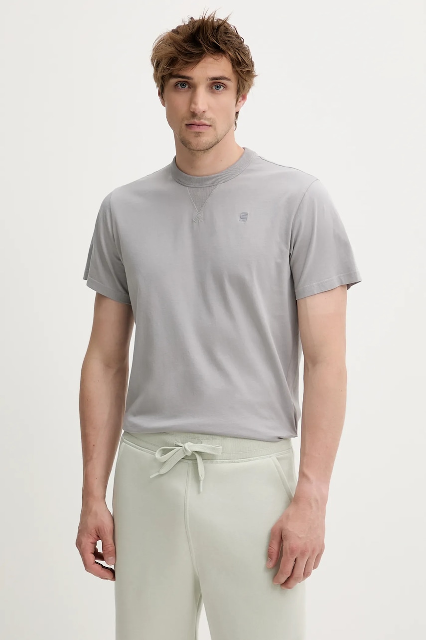 G-Star tricou din bumbac uni, D24449-336