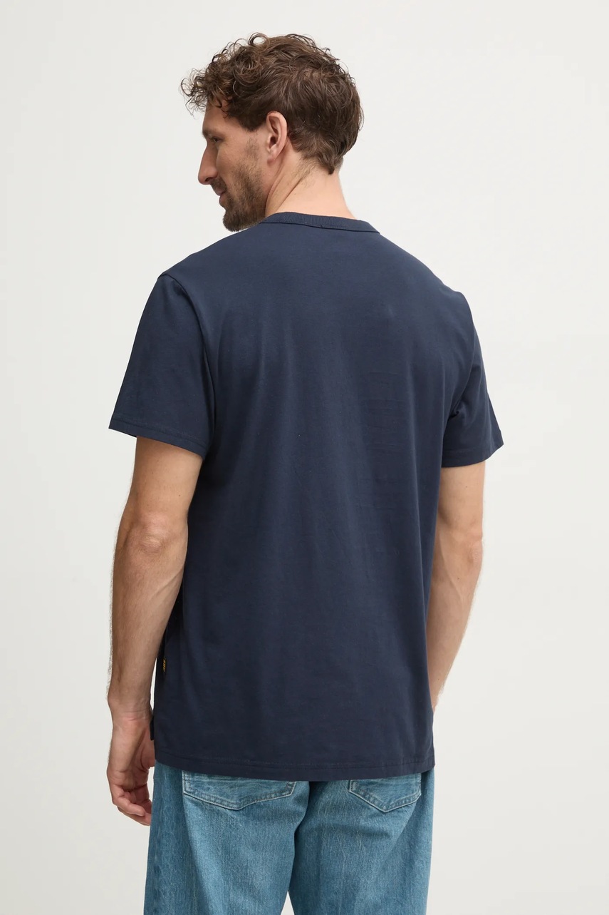 Βαμβακερό μπλουζάκι G-Star ανδρικό, χρώμα: ναυτικό μπλε, D24449-336 φωτογραφία