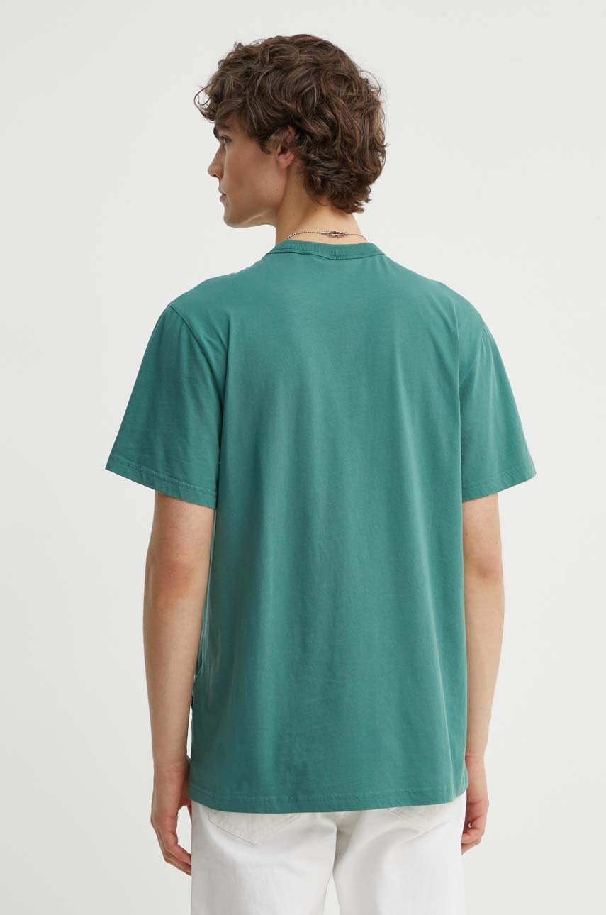 Βαμβακερό μπλουζάκι G-Star ανδρικά, χρώμα: πράσινο φωτογραφία
