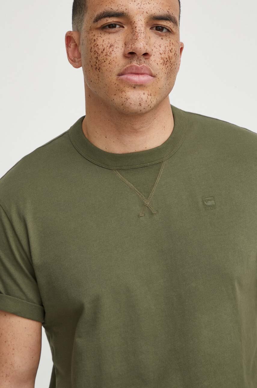 Βαμβακερό μπλουζάκι G-Star Core turtle slim knit φωτογραφία