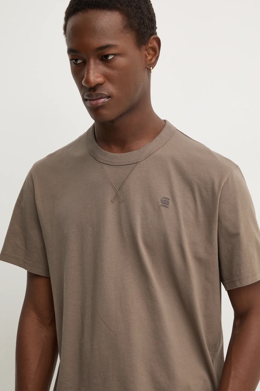 Βαμβακερό μπλουζάκι G-Star Core turtle slim knit φωτογραφία