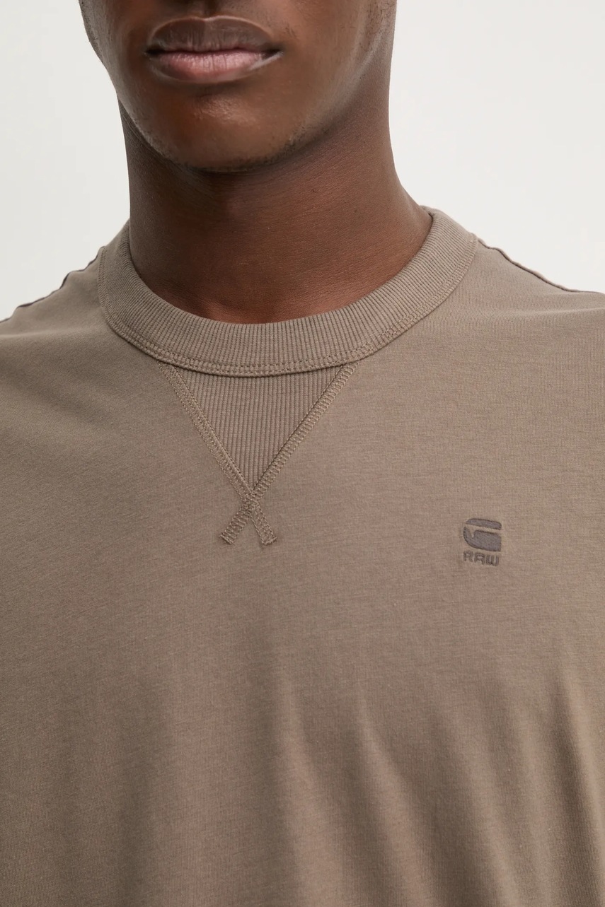 Βαμβακερό μπλουζάκι G-Star Core turtle slim knit φωτογραφία