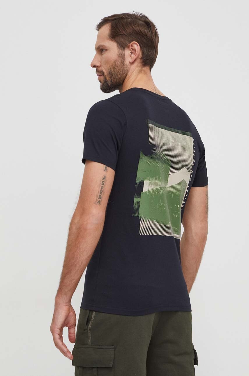Columbia tricou din bumbac Rapid Ridge barbati, culoarea negru, cu imprimeu, 1934824