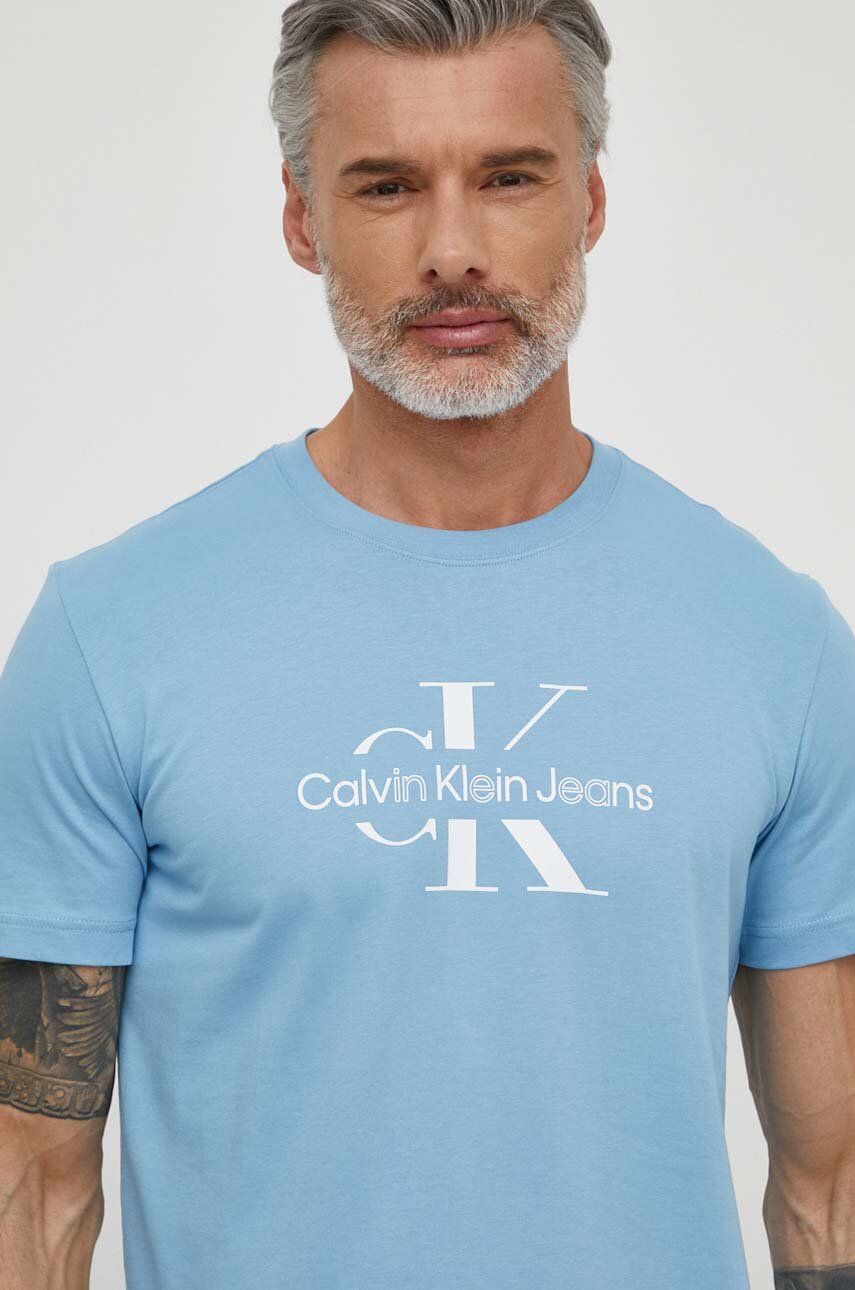Calvin Klein Jeans pamut póló férfi, nyomott mintás