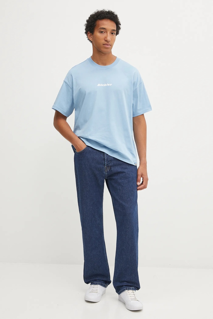 Хлопковая футболка Dickies ENTERPRISE TEE SS цвет чёрный с принтом DK0A4YRN