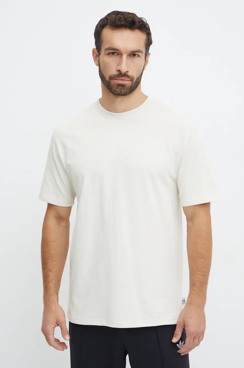 Puma tricou din bumbac MMQ barbati, culoarea bej, neted, 624009 Puma tricou din bumbac MMQ barbati, culoarea bej, neted, 624009