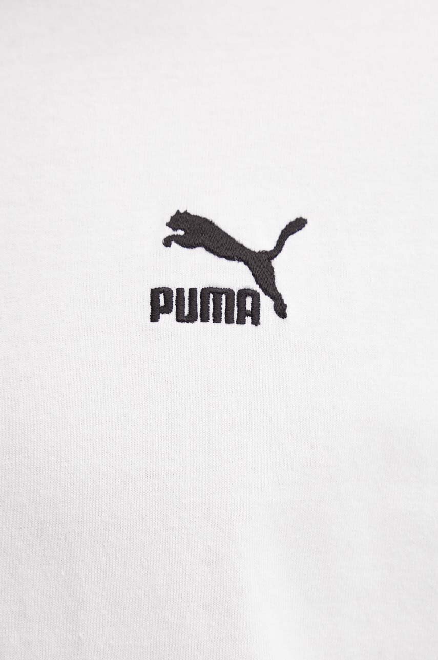 Бавовняна футболка Puma чоловічий колір білий з аплікацією 