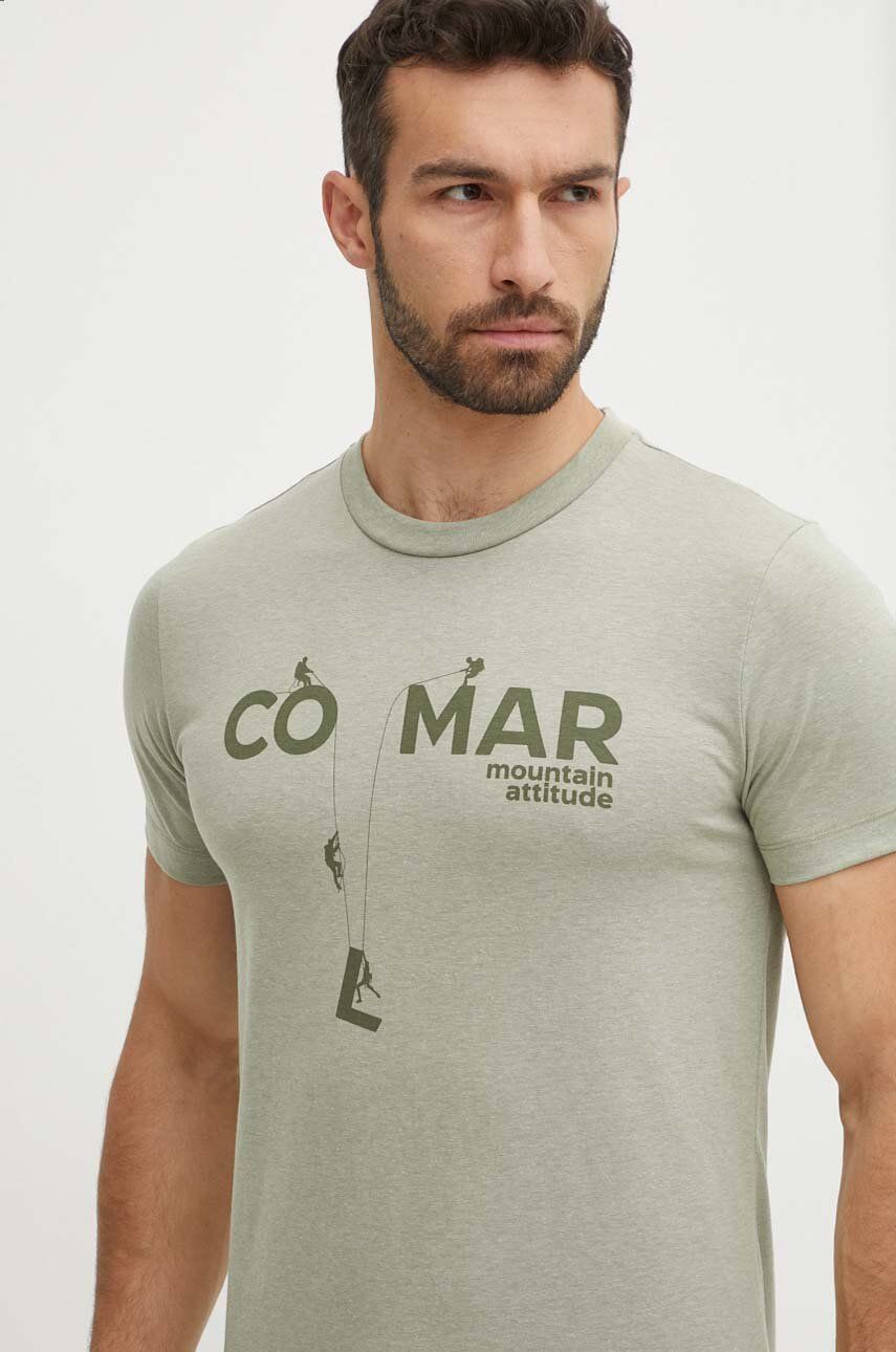 Colmar t-shirt zöld, férfi, nyomott mintás