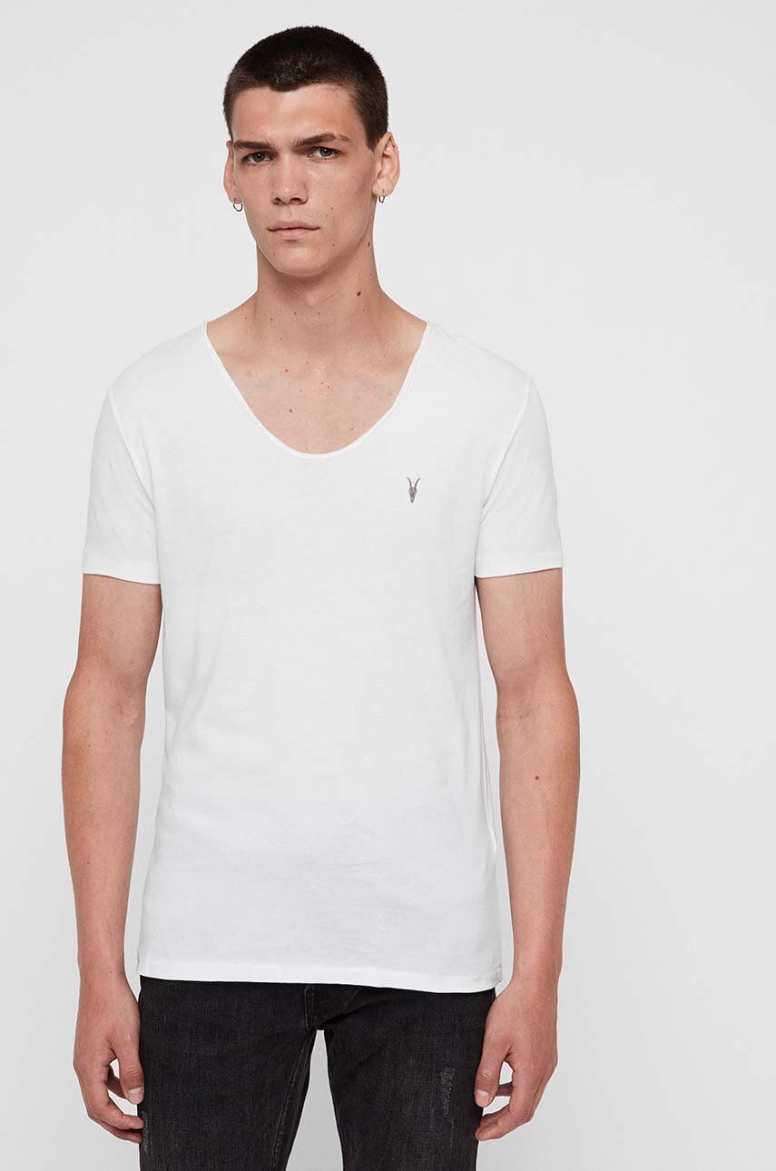 AllSaints t-shirt Tonic fehér, férfi, sima