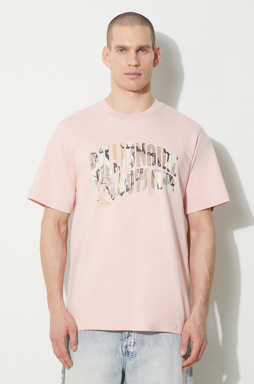 Billionaire Boys Club tricou din bumbac Camo Arch Logo bărbați, culoarea roz, cu imprimeu, B24133
