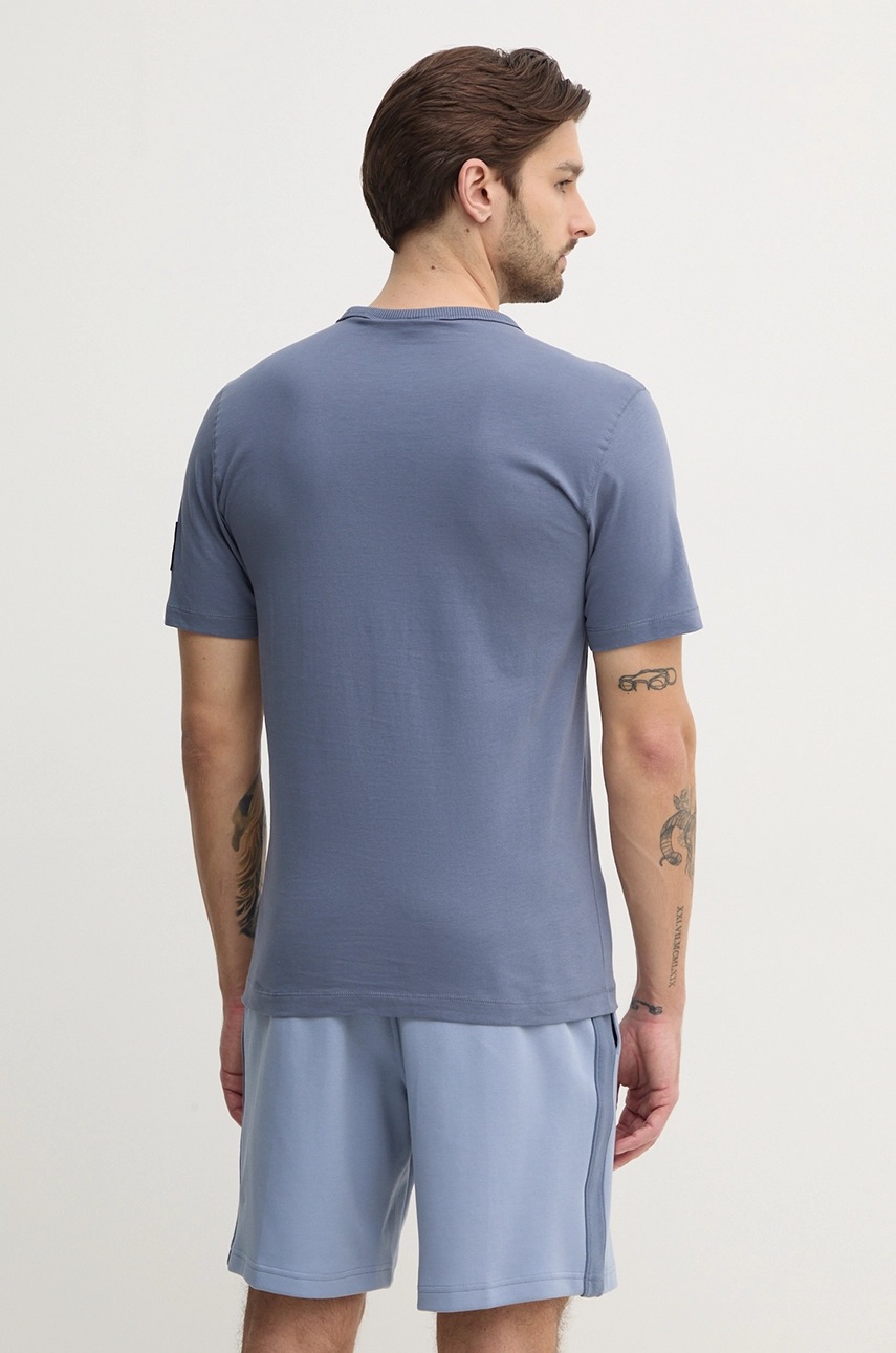 Βαμβακερό μπλουζάκι Calvin Klein Jeans ανδρικό, χρώμα: μπλε, J30J323484 φωτογραφία