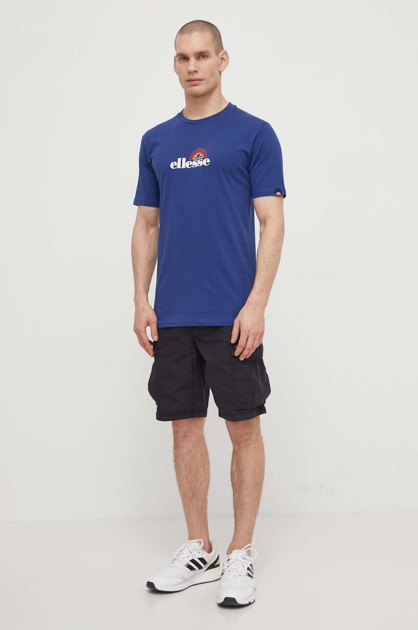 Βαμβακερό μπλουζάκι Ellesse Trea T-Shirt ανδρικό, χρώμα: ναυτικό μπλε, SHV20126 φωτογραφία