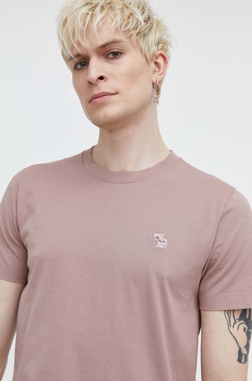 Abercrombie & Fitch tricou din bumbac barbati, culoarea