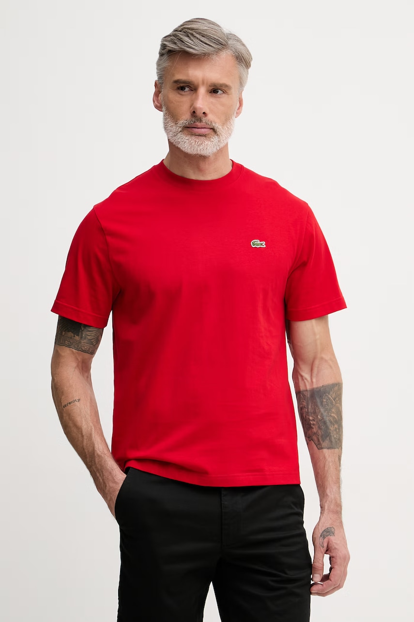 Lacoste t-shirt βασικό ανδρικό βαμβακερό