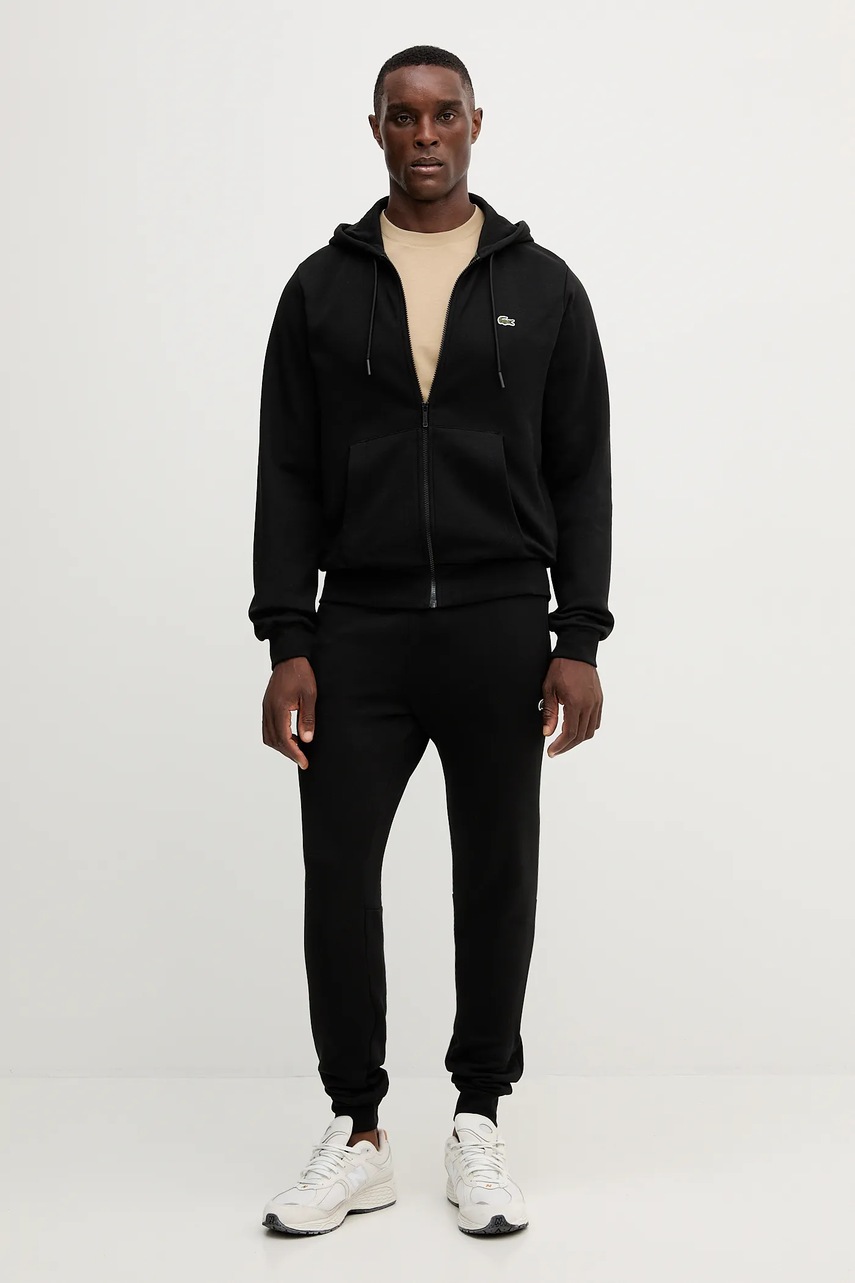 Хлопковая футболка Lacoste цвет синий однотонная TH7318