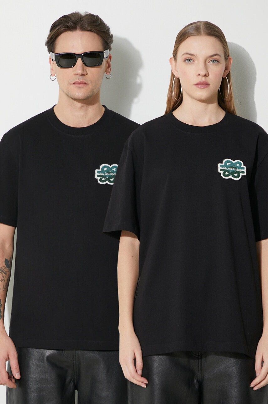 Filling Pieces tricou din bumbac T-shirt Gowtu culoarea negru, cu imprimeu, 74433921861 Filling Pieces tricou din bumbac T-shirt Gowtu culoarea negru, cu imprimeu, 74433921861