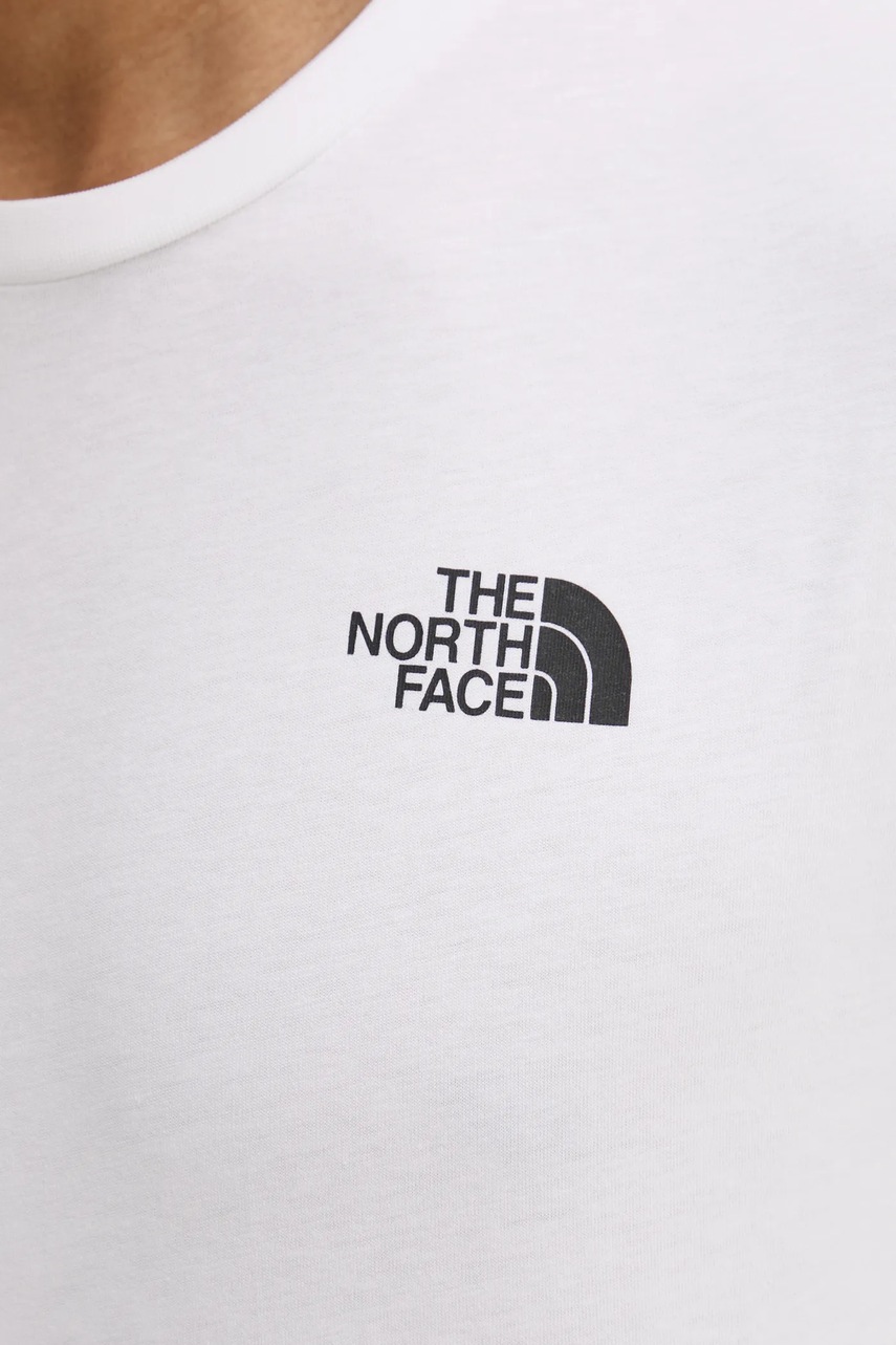 Βαμβακερό μπλουζάκι The North Face M S/S Redbox Tee ανδρικό, χρώμα: άσπρο, NF0A87NPFN41 φωτογραφία