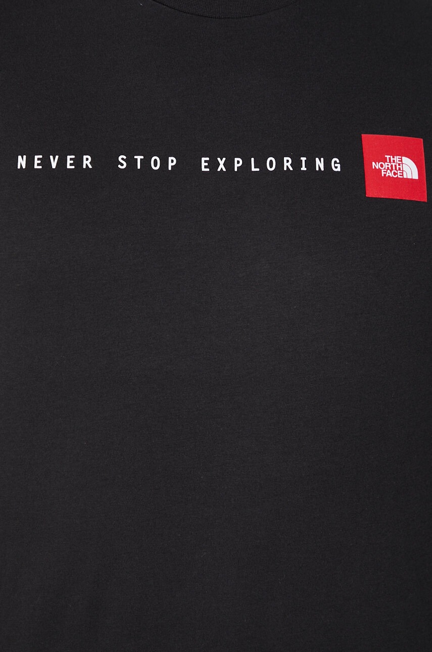Βαμβακερό μπλουζάκι The North Face M S/S Never Stop Exploring Tee φωτογραφία