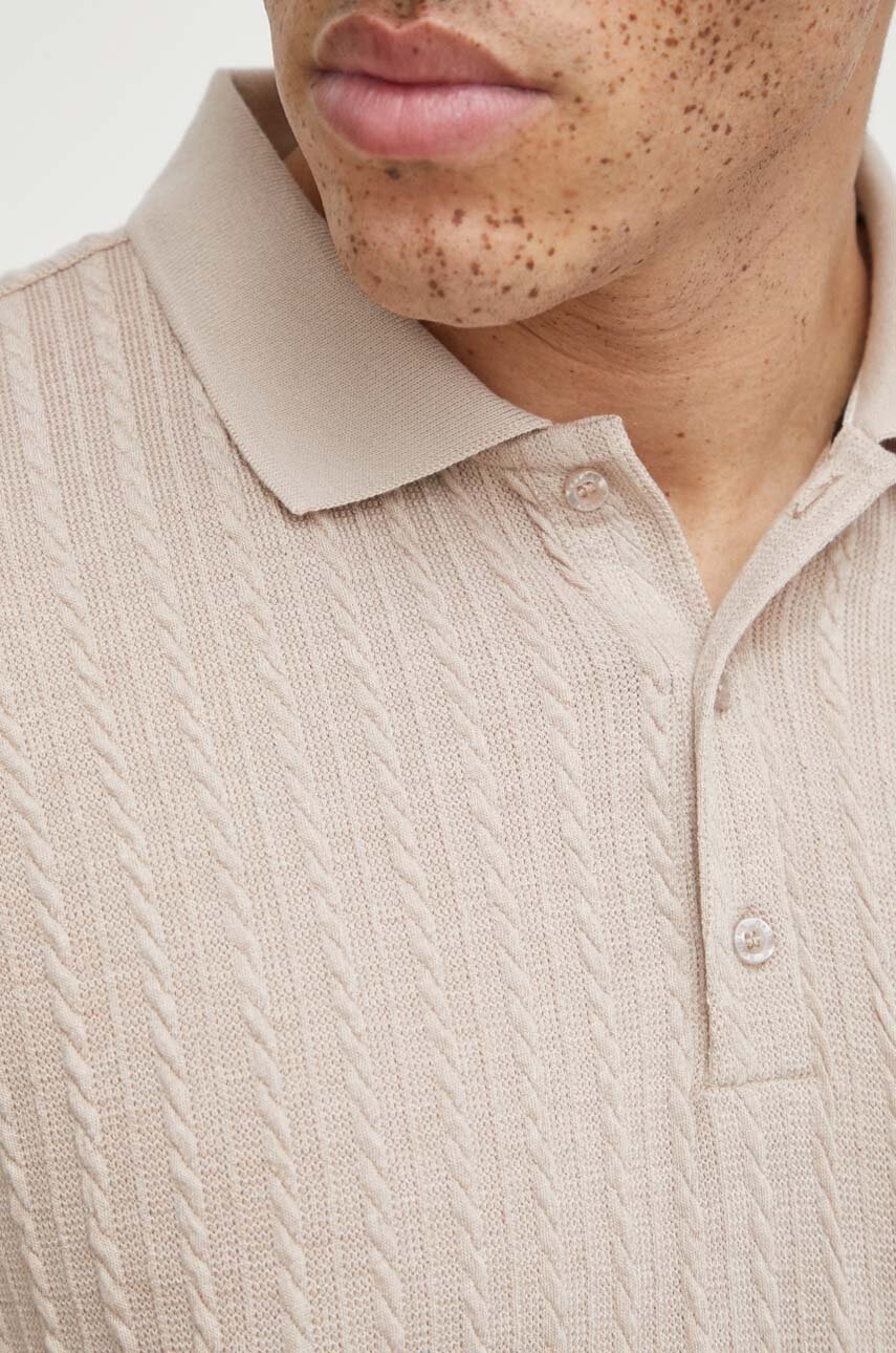 Πουλόβερ Bruuns Bazaar χρώμα: μπεζ φωτογραφία