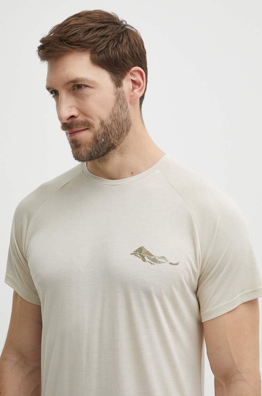 Αθλητικό μπλουζάκι Viking Likelo χρώμα: μπεζ φωτογραφία