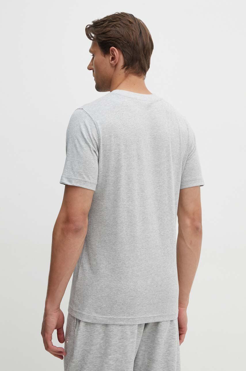 New Balance Tricou Din Bumbac Essentials Cotton Bărbați, Culoarea Gri, Cu Imprimeu, MT41502AG