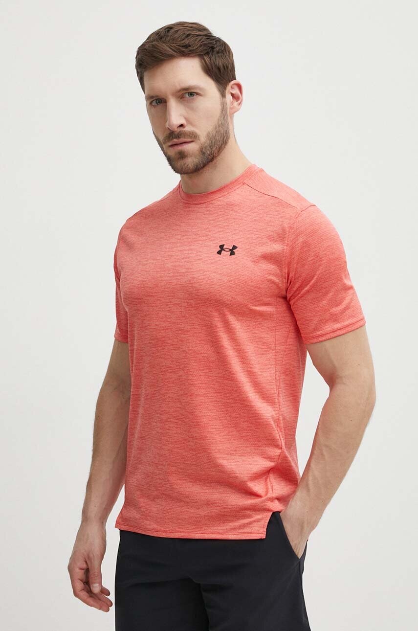 

Тениска за трениране Under Armour Tech Vent в червено с меланжов десен, Червен