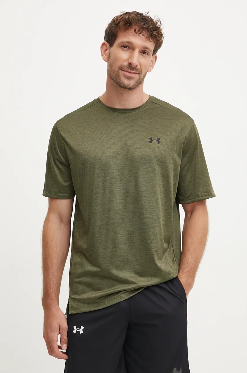 Under Armour tricou de antrenament Tech Vent culoarea verde, melanj Under Armour tricou de antrenament Tech Vent culoarea verde, melanj