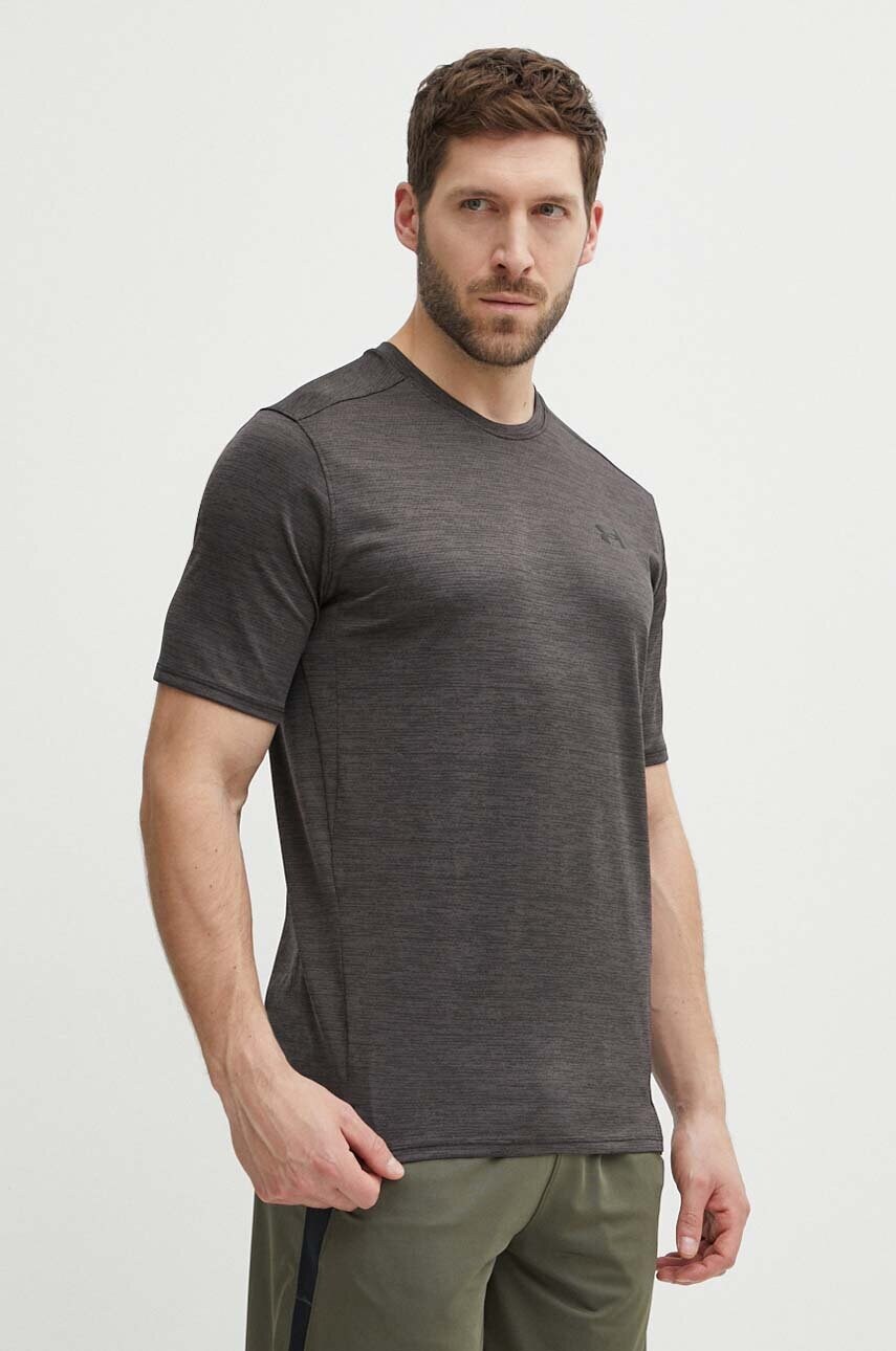 Under Armour tricou de antrenament Tech Vent culoarea gri, melanj Under Armour tricou de antrenament Tech Vent culoarea gri, melanj
