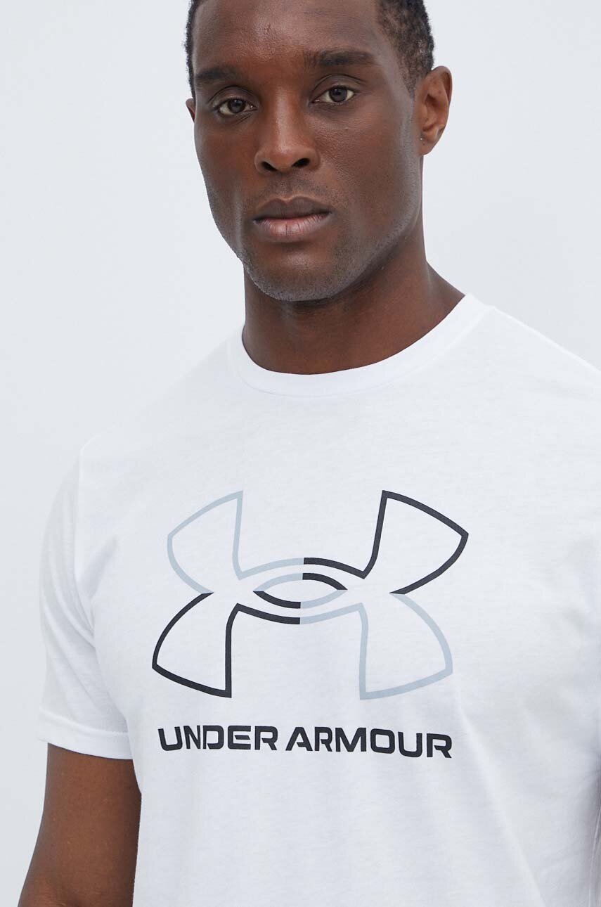 Under Armour tricou barbati, culoarea alb, modelator