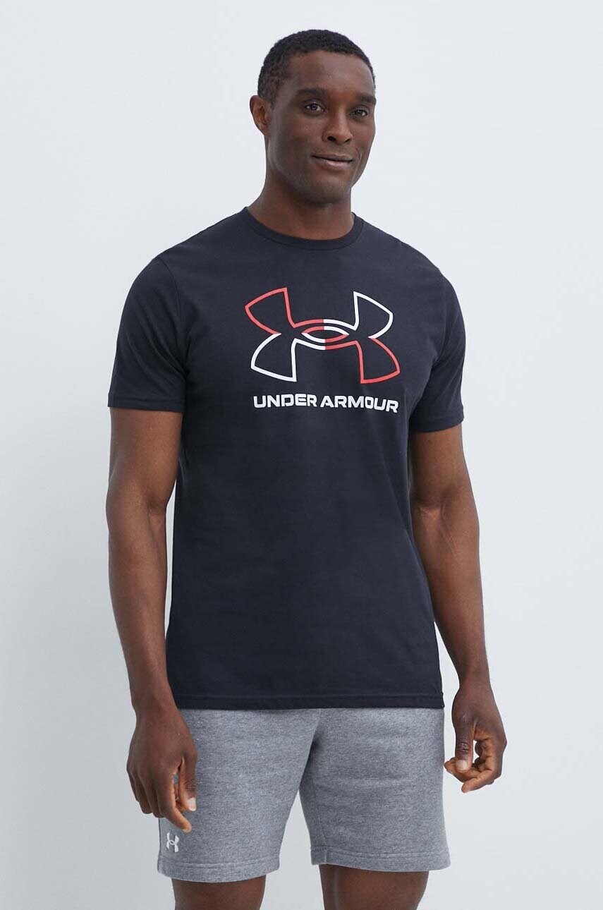 Under Armour tricou barbati, culoarea negru, modelator