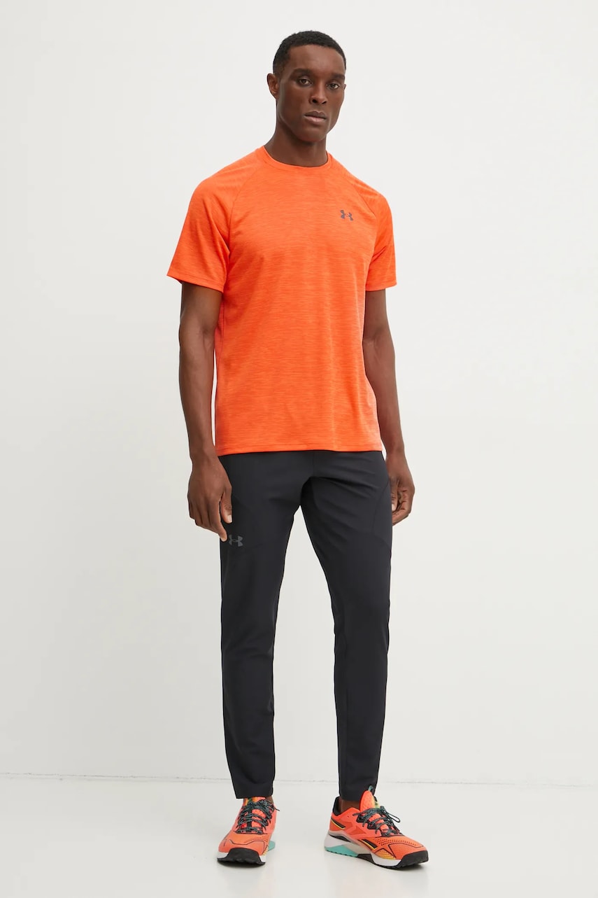 Футболка для тренинга Under Armour Tech Textured цвет оранжевый меланж Футболка для тренинга Under Armour Tech Textured цвет оранжевый меланж