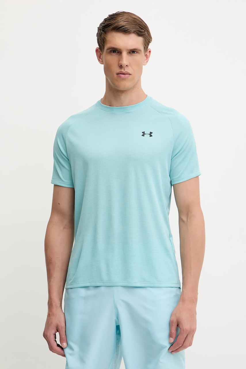 Levně Tréninkové tričko Under Armour Tech Textured modrá barva, 1382796