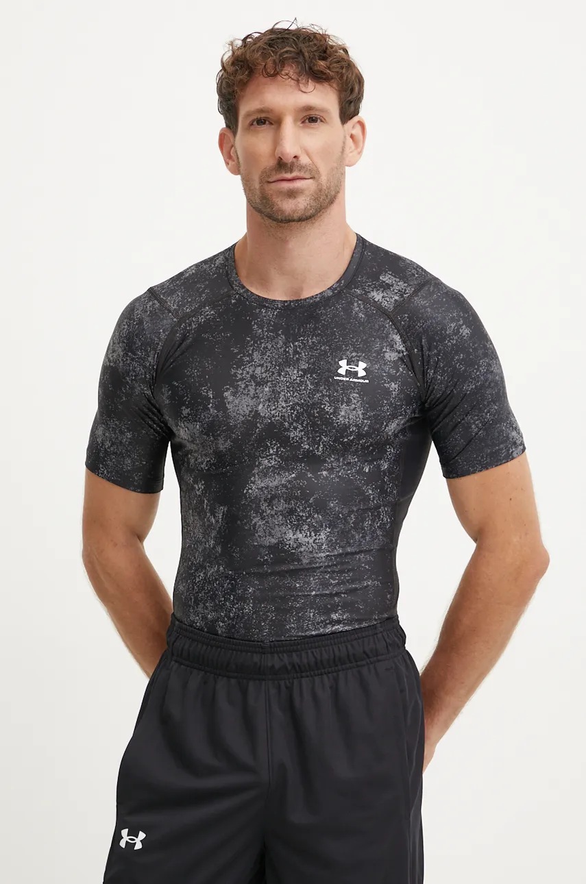 

Тениска за трениране Under Armour HG IsoChill в черно с десен, Черен