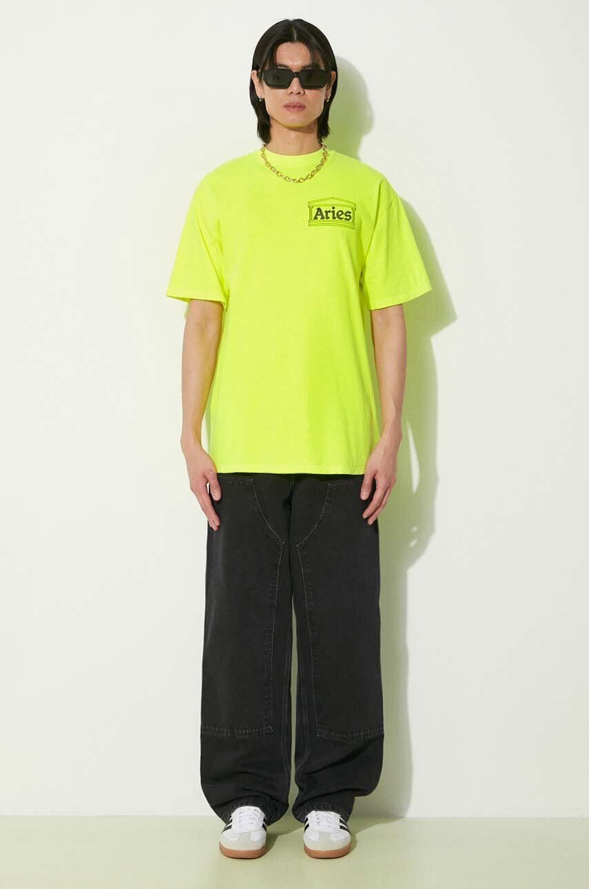 Βαμβακερό μπλουζάκι Aries Fluoro Temple SS Tee φωτογραφία