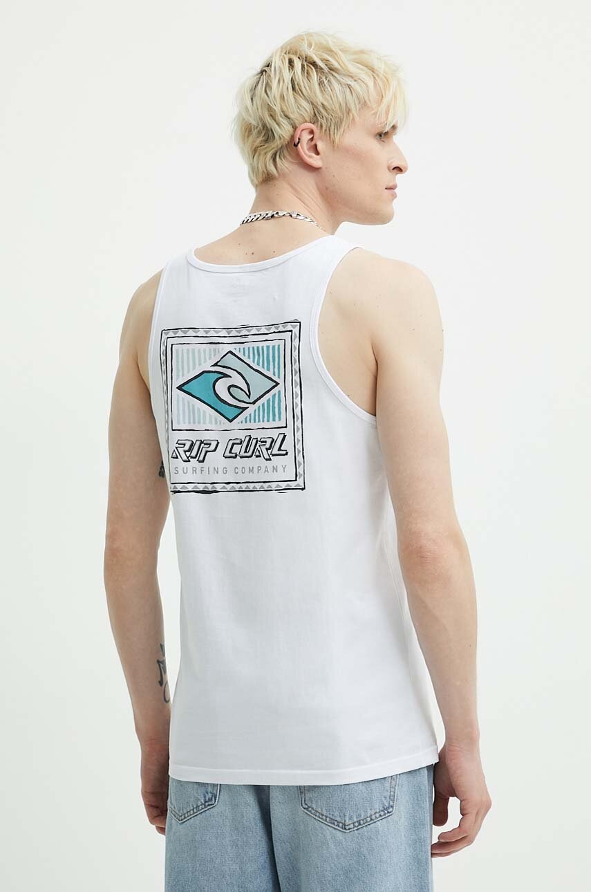 

Памучна тениска Rip Curl в бяло, Бял