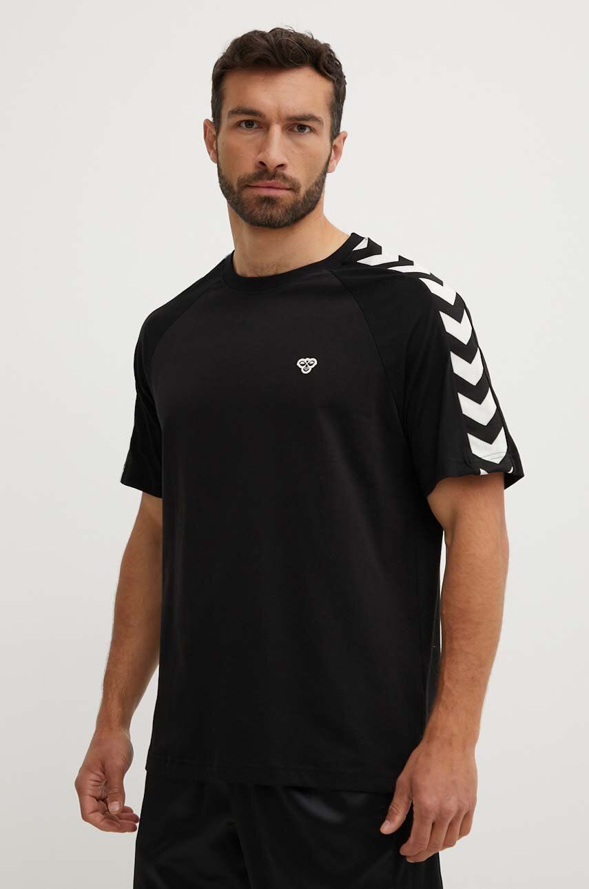 Hummel tricou Archive barbati, culoarea negru, cu imprimeu, 225258