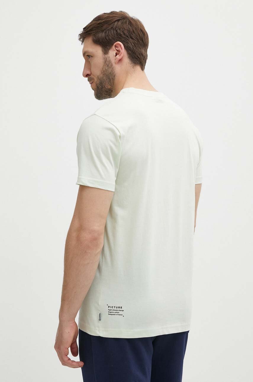 Βαμβακερό μπλουζάκι Picture Muyil ανδρικό, χρώμα: πράσινο, MTS1096 φωτογραφία